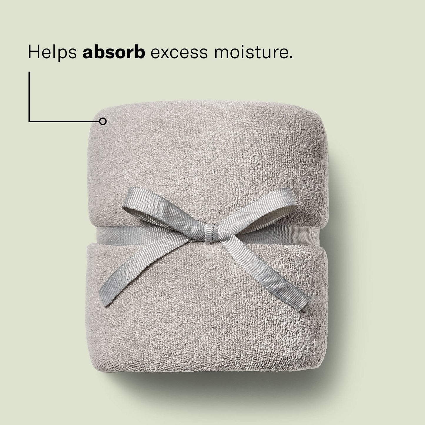 Gray microfiber DevaTowel for curly hair drying