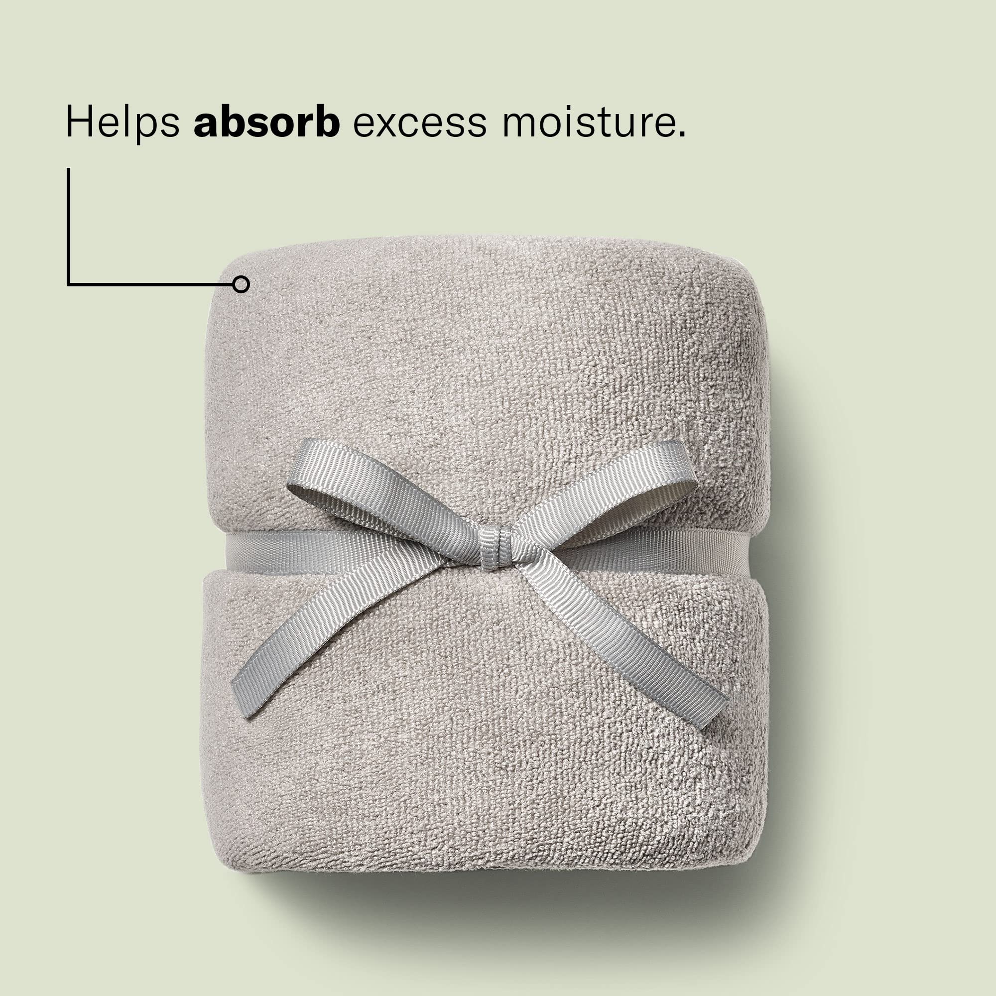 Gray microfiber DevaTowel for curly hair drying