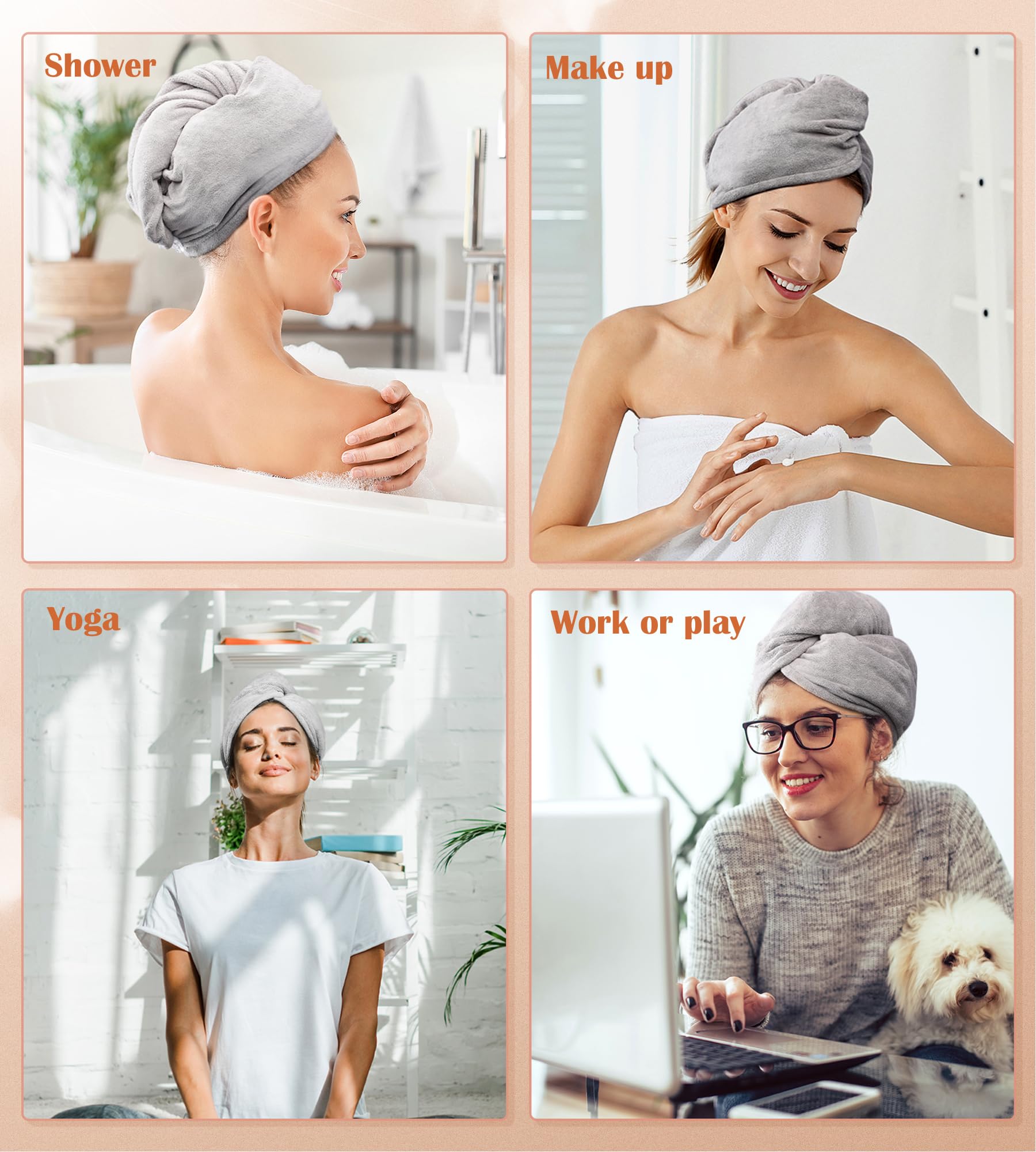 Comparison of hair wrapped in Popchose microfiber versus traditional cotton towel