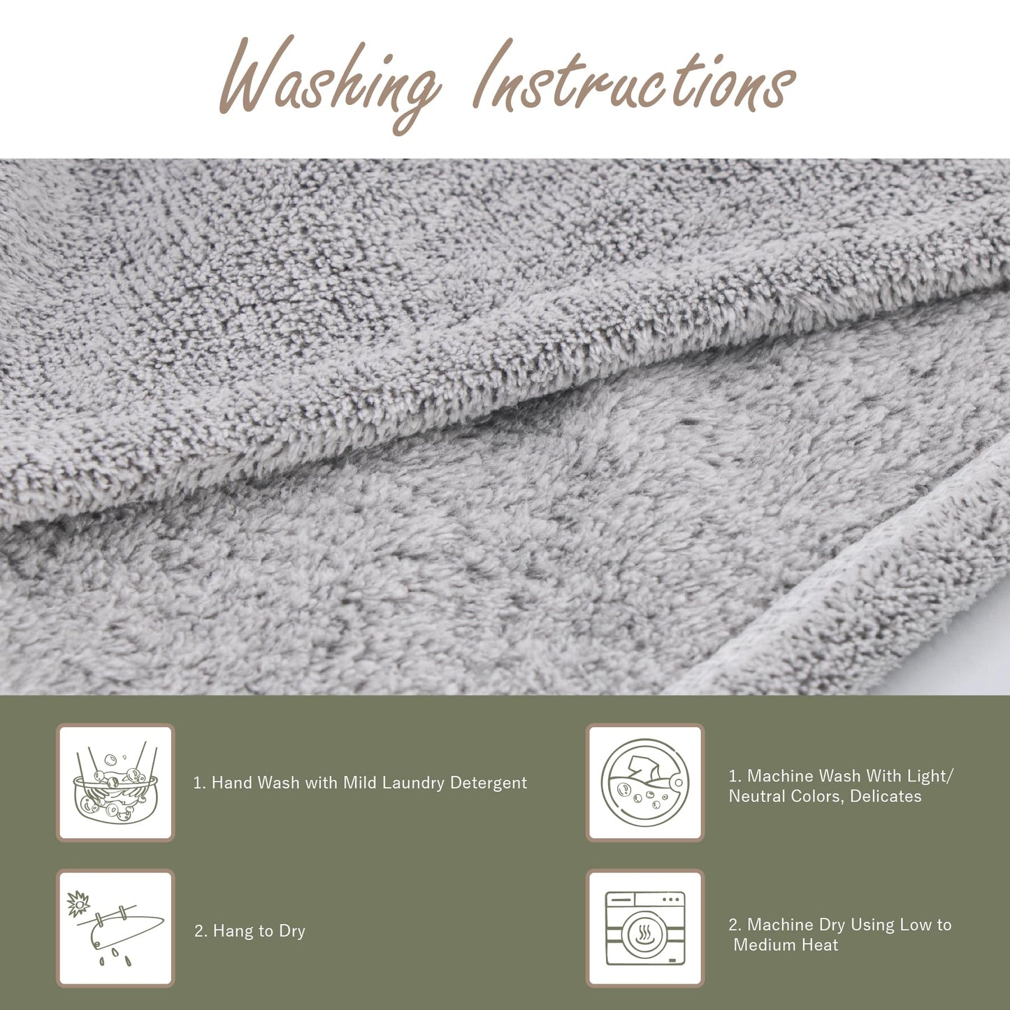 myHomeBody anti-frizz hair towel texture close up