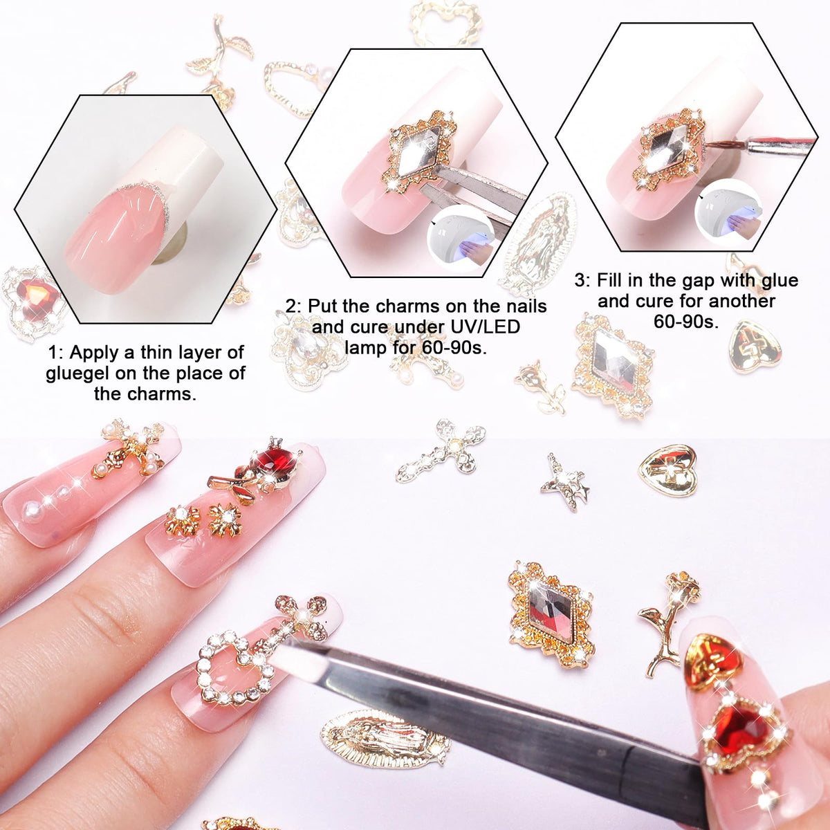 Allstarry nail decoration set packaging and components
