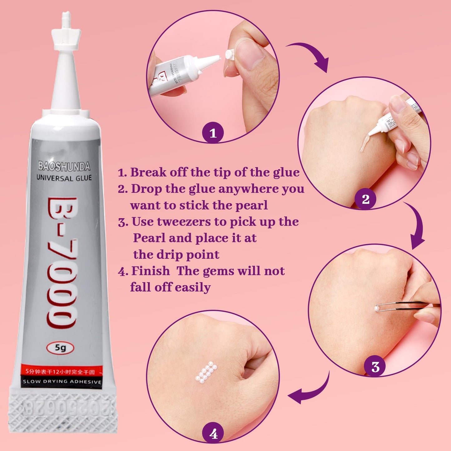 Flat-back pearl beads for DIY wedding and nail decoration