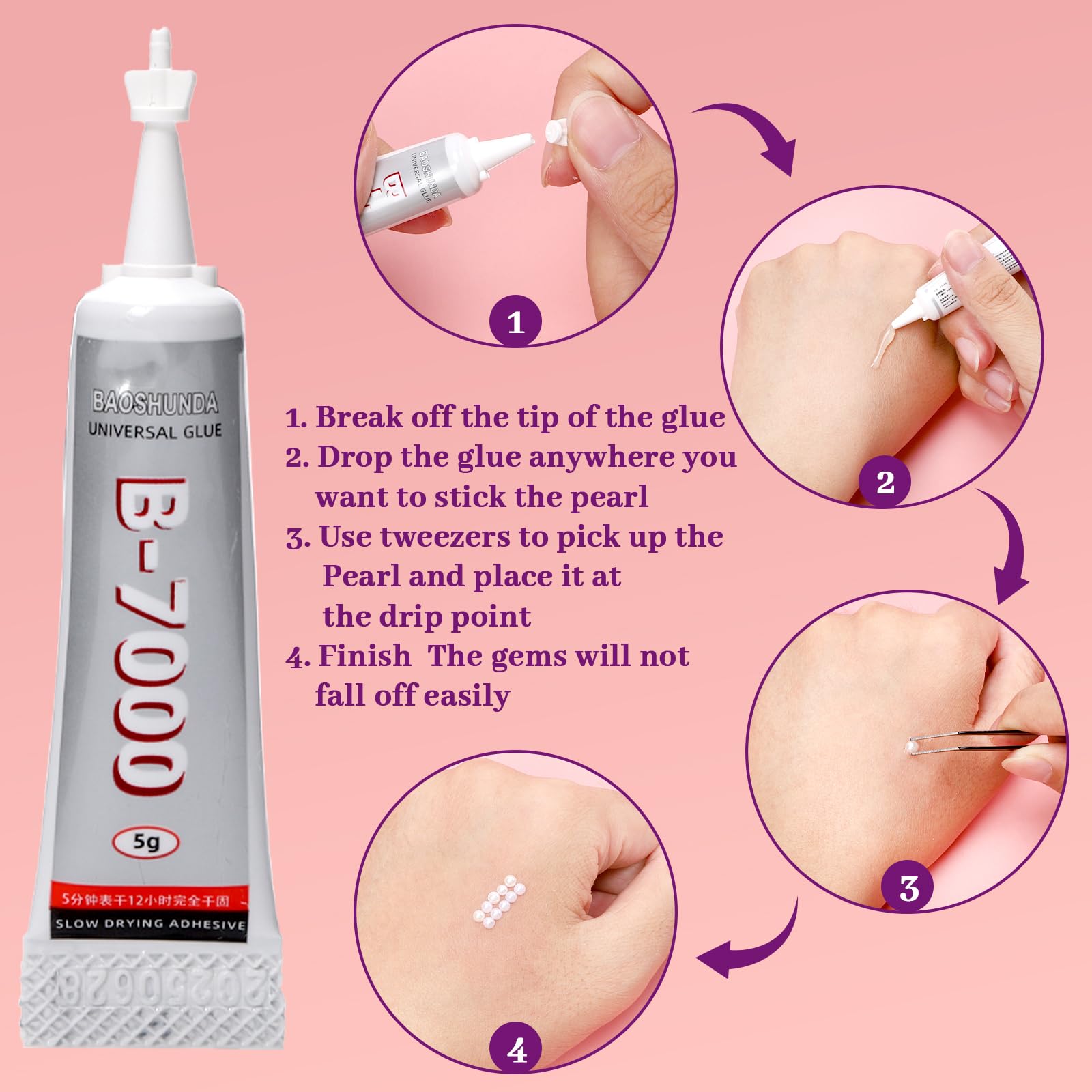 Flat-back pearl beads for DIY wedding and nail decoration