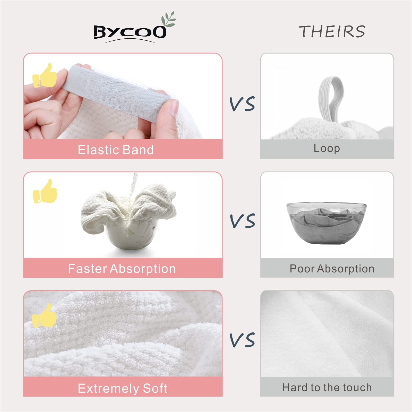 Woman wearing Bycoo quick dry hair towel wrap
