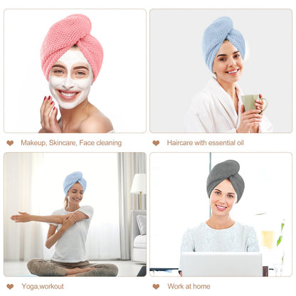Microfiber hair towel set for all hair types