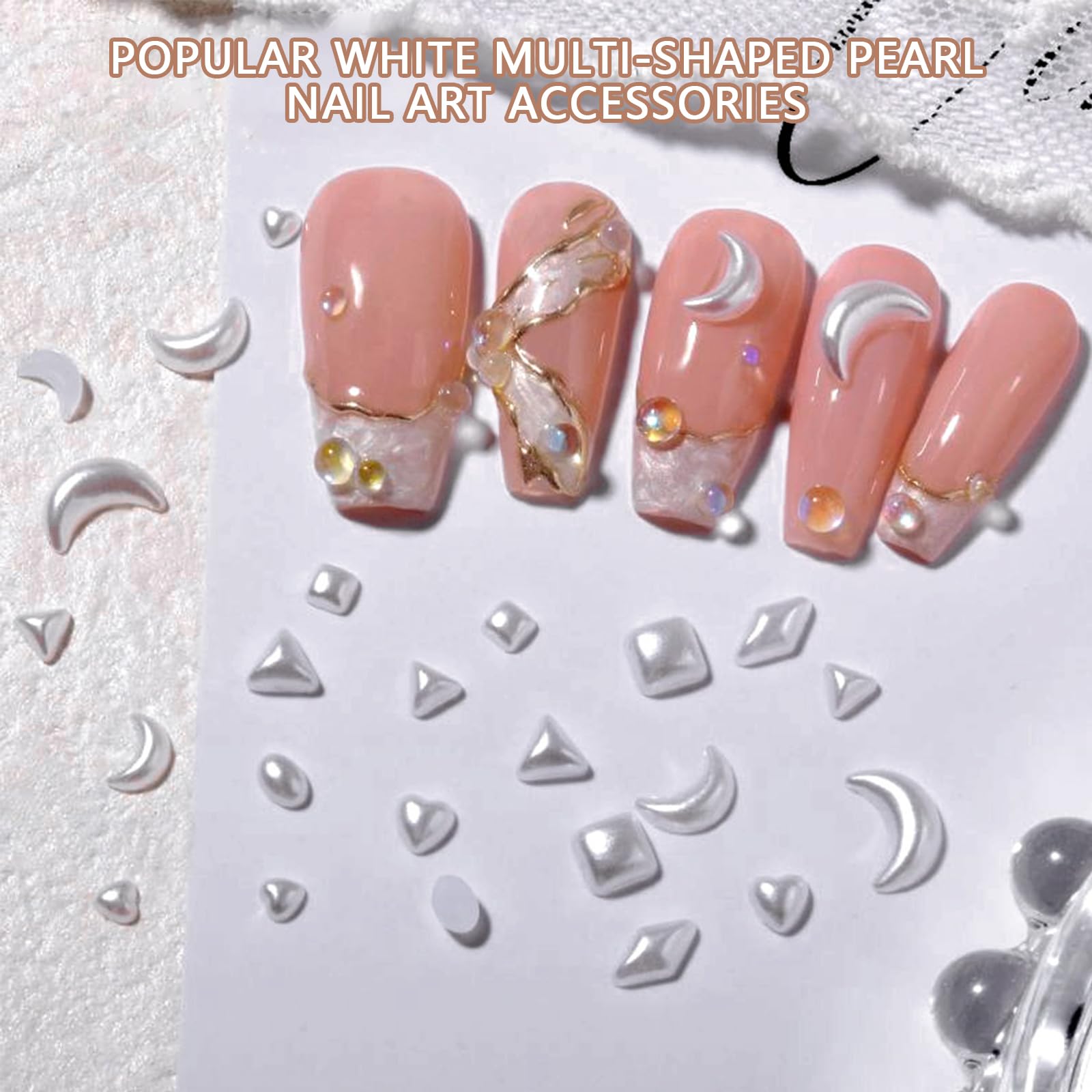 Curved tweezers used for applying nail art charms