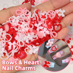 Sinyanail AQNJC 3D bowknot nail art decorations displayed on surface