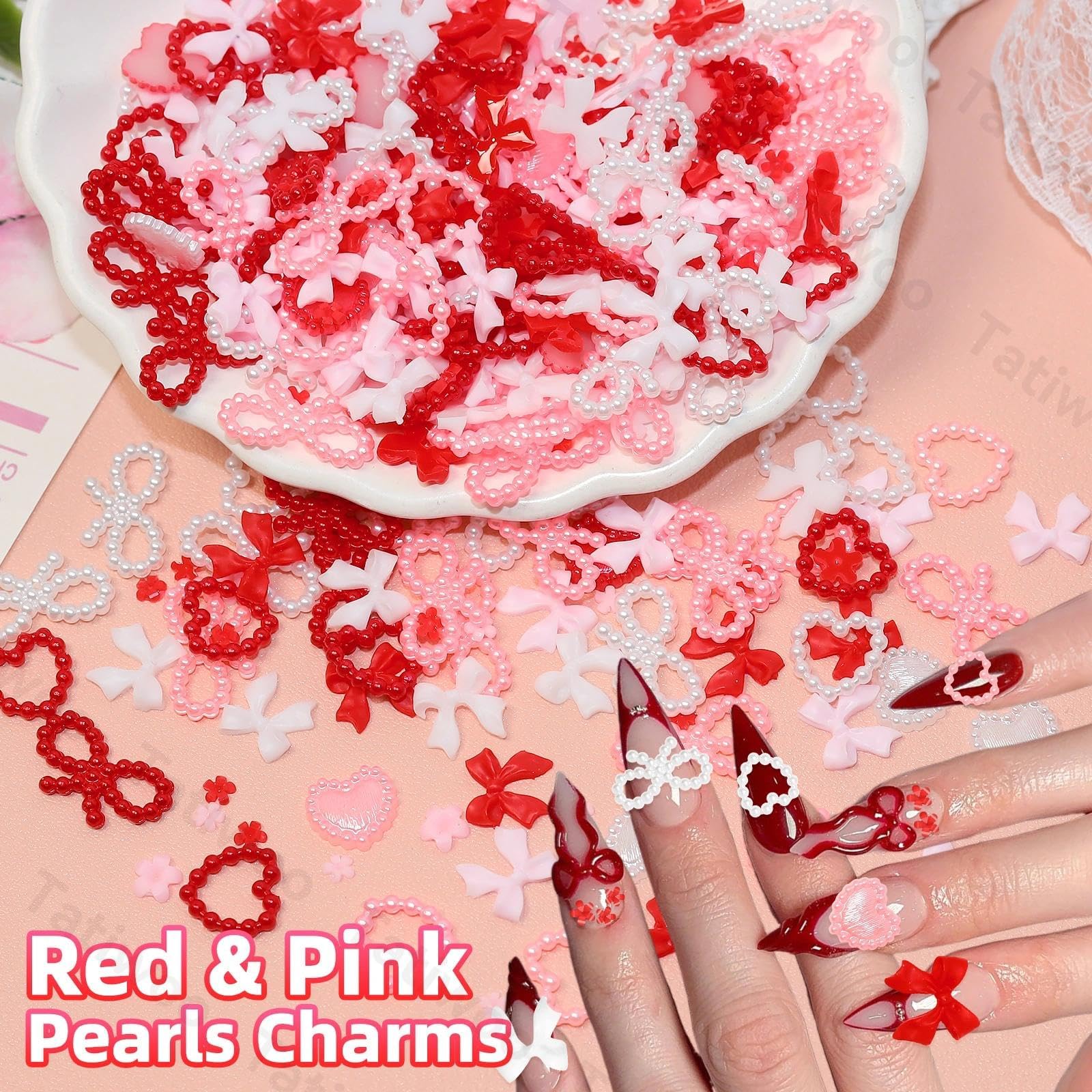 Multi size nail charms for DIY manicure designs