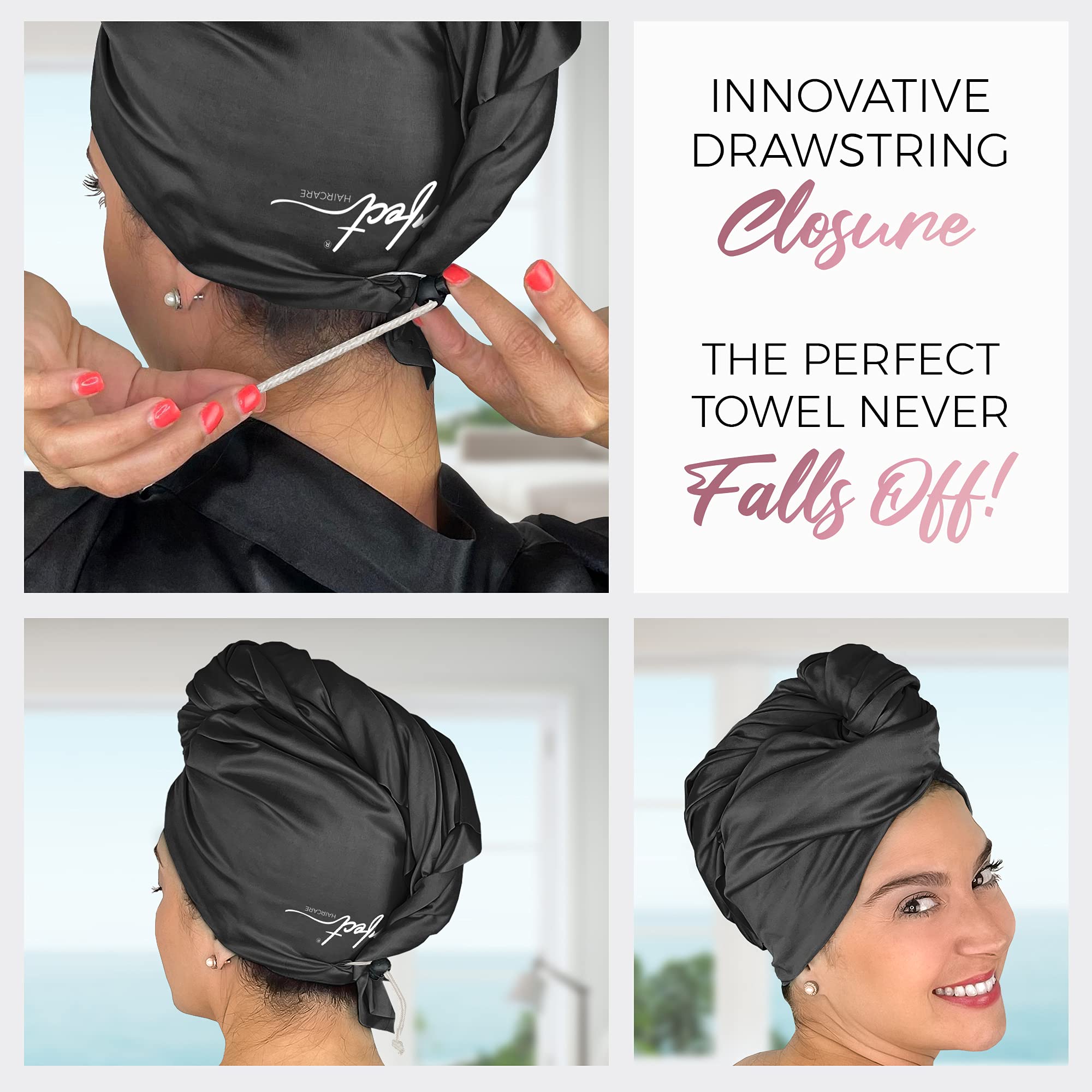 Texture detail of The Perfect Haircare smooth microfiber fabric