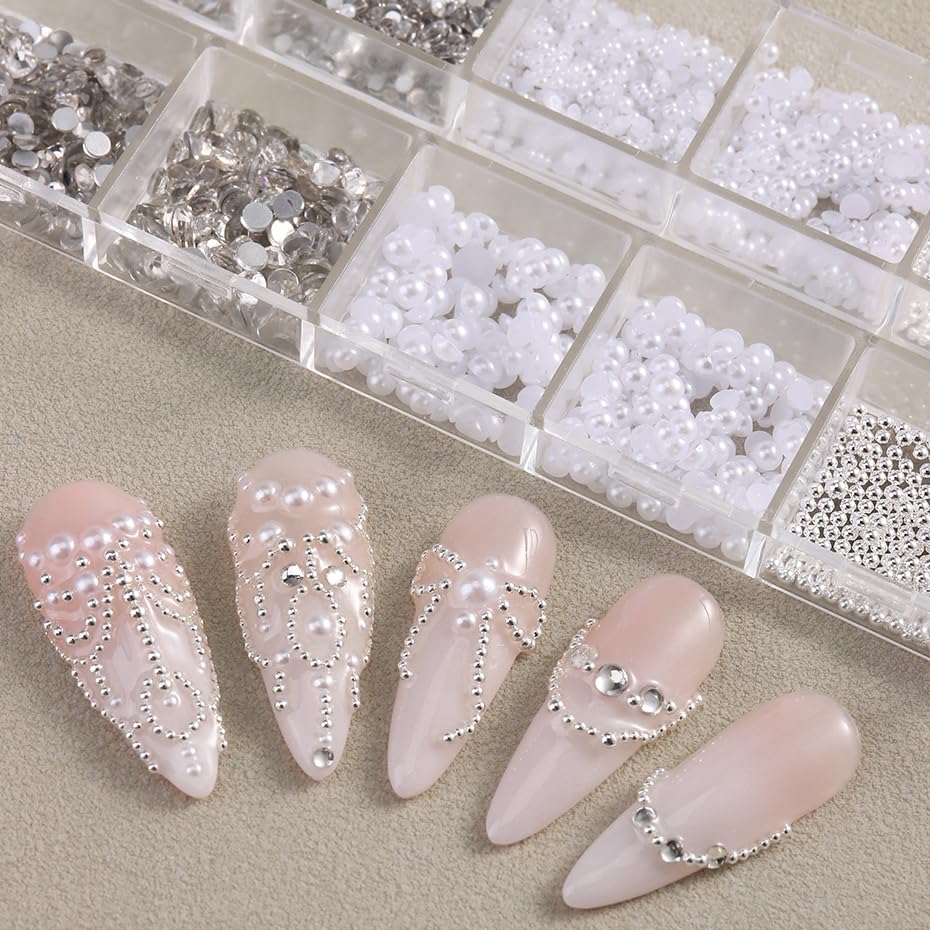 Manicure tools including tweezers and picker pencil for nail art