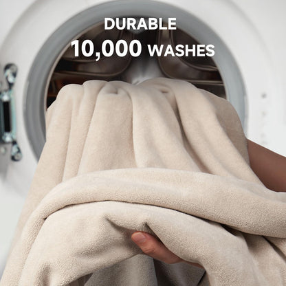 Back view of Umisleep hair towel showing premium hemming