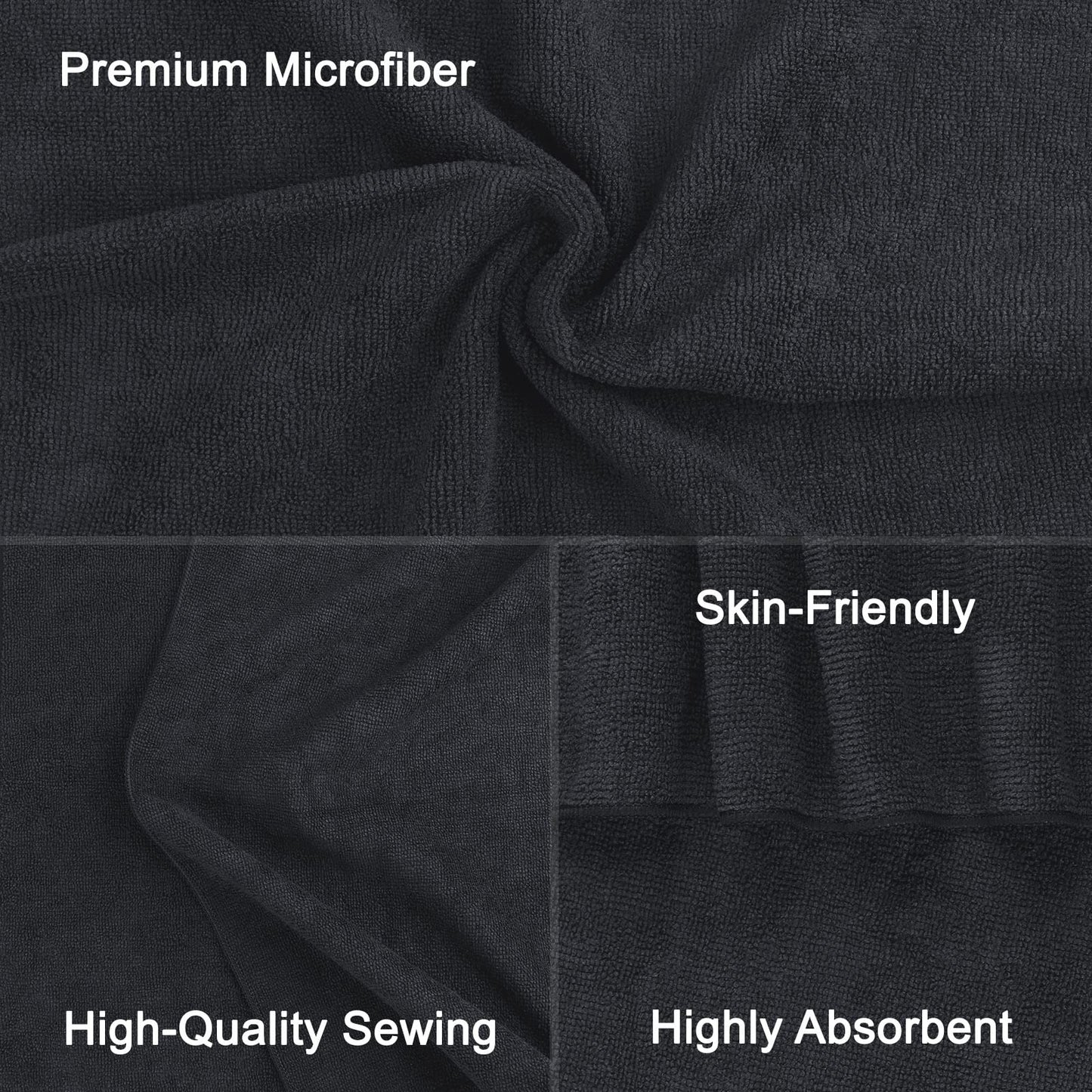 Close up view of Orighty microfiber towel fabric texture