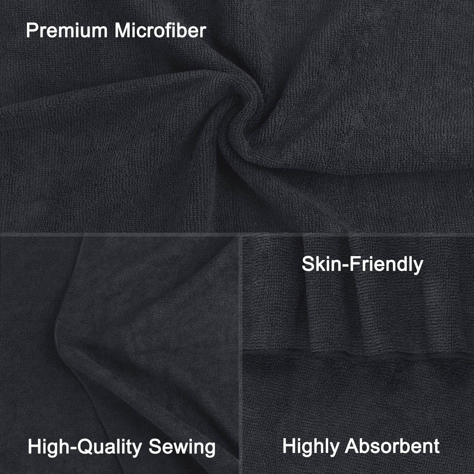 Close up view of Orighty microfiber towel fabric texture