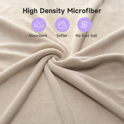 Umisleep hair towel folded to show travel friendly size