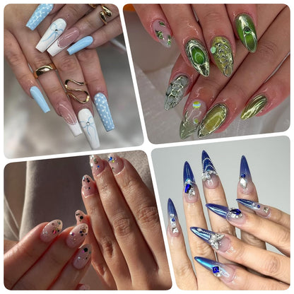 Assorted gold and silver metallic nail studs from OPMADM kit