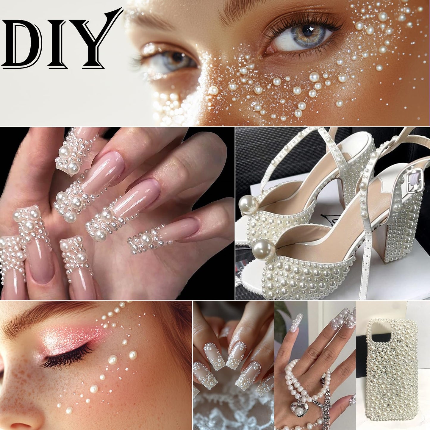 High quality white craft pearls for jewelry making