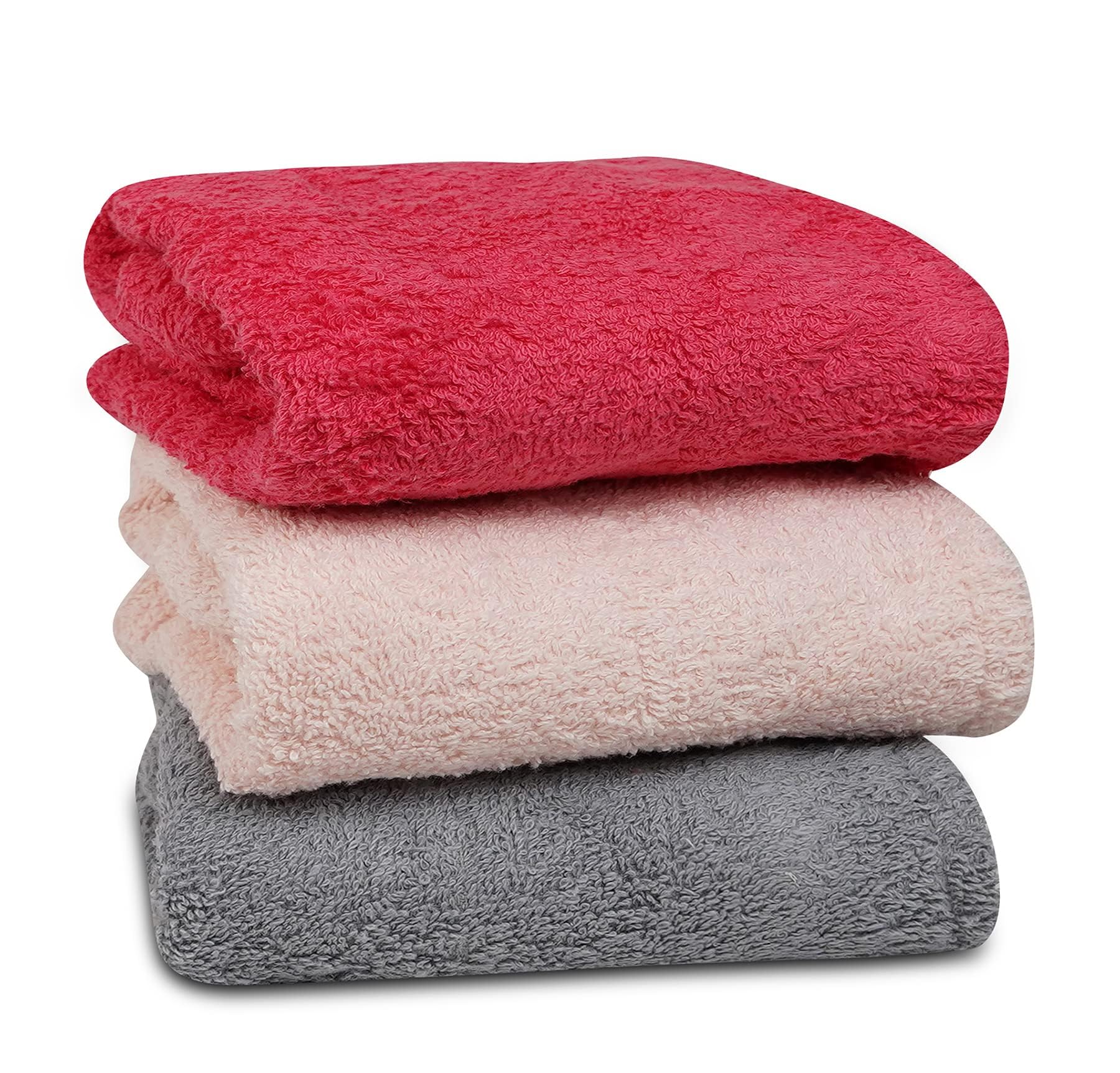 Pack of 3 Textila cotton head towel caps folded for display