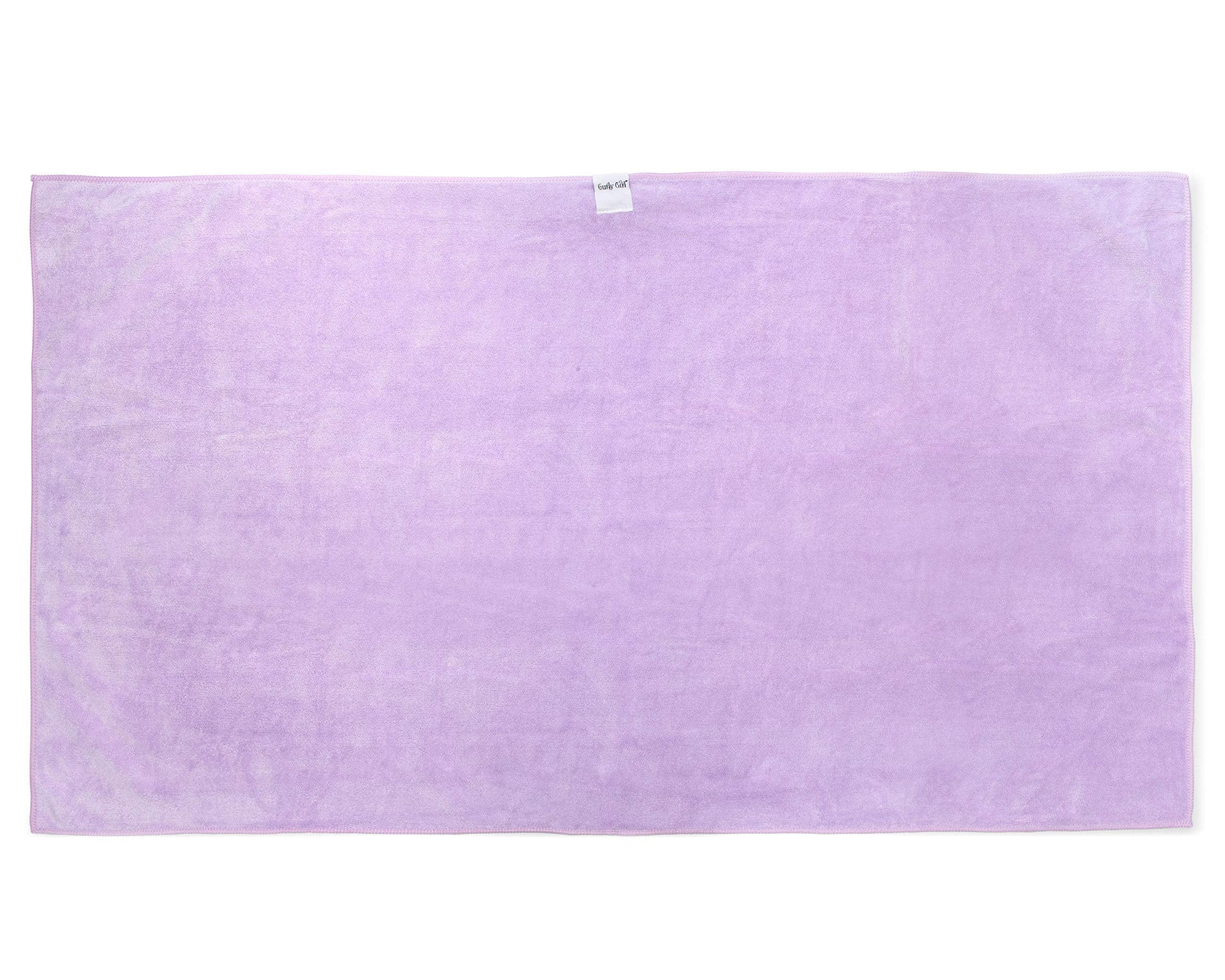 Curly Girl hair towel showing 22 by 39 inch size