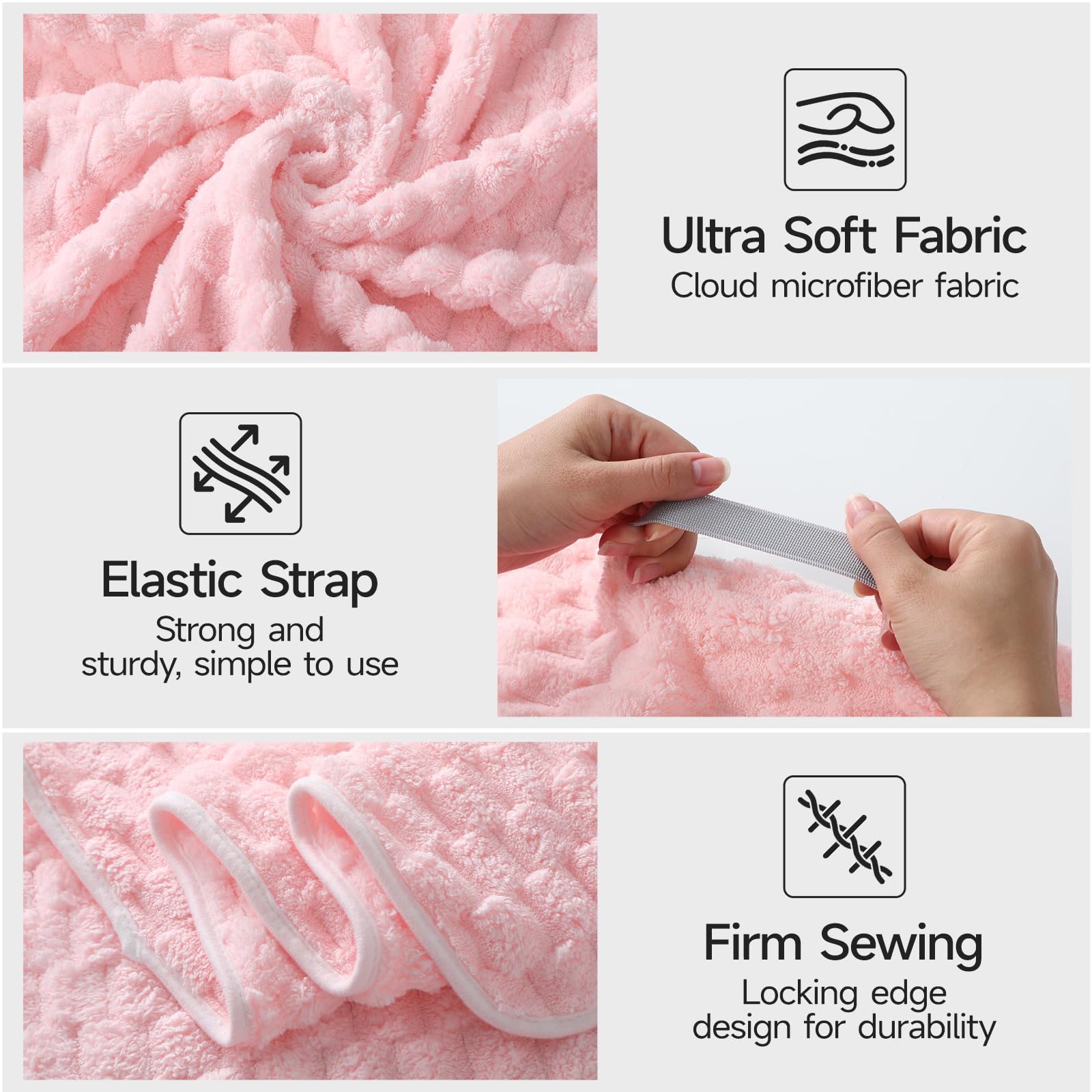 Close up of textured microfiber hair towel fabric