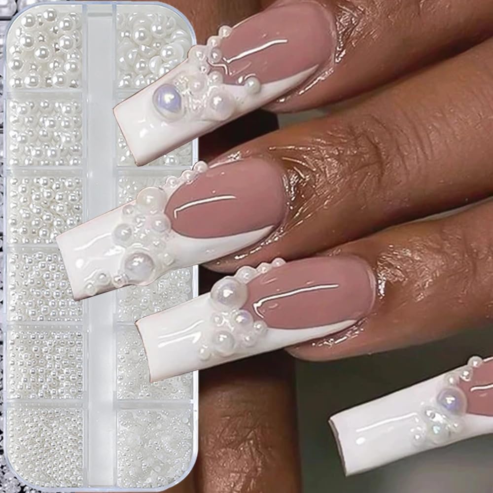 Hand holding WENEWFINE pearl bead set for crafting projects
