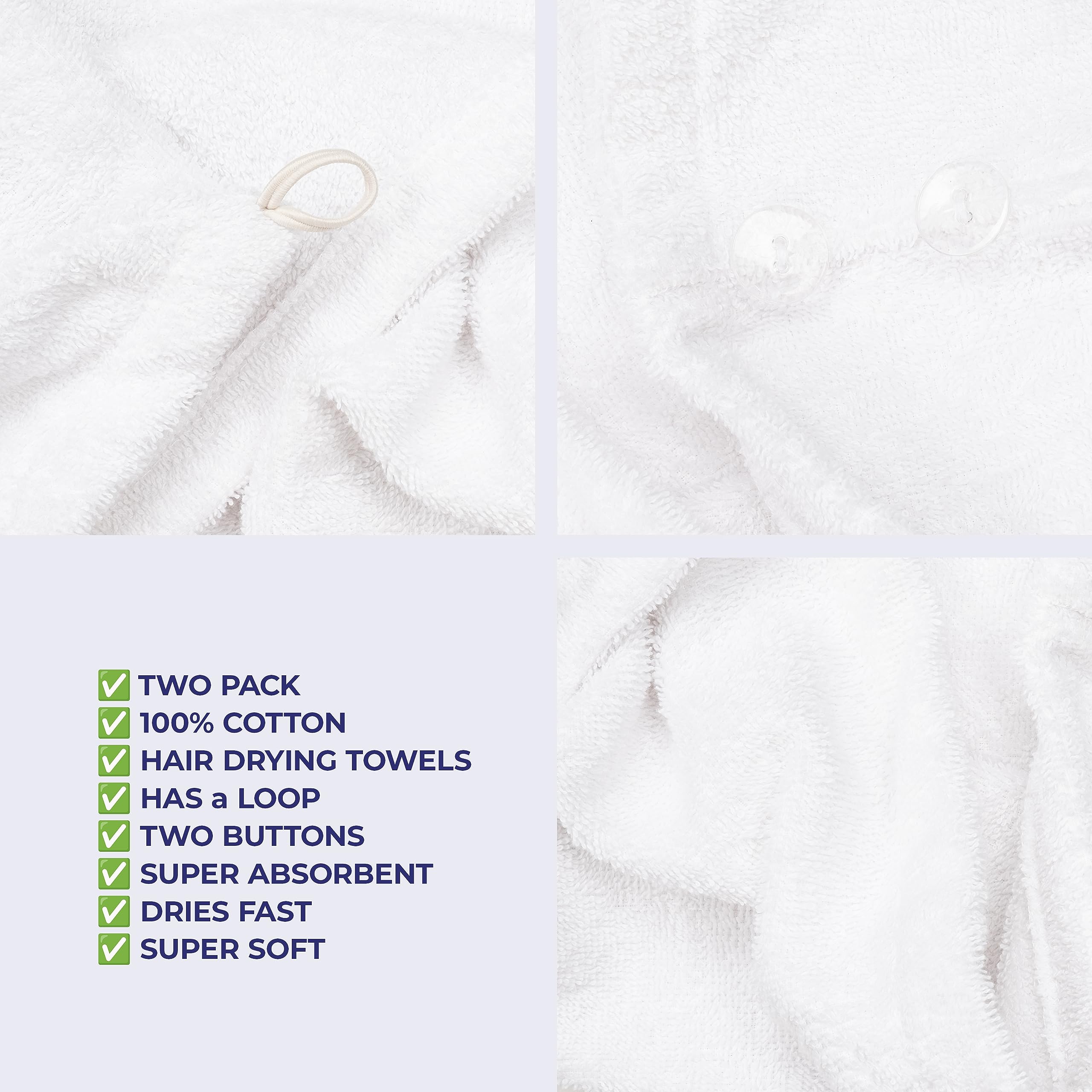 Close up of 100% cotton fabric texture on hair towel