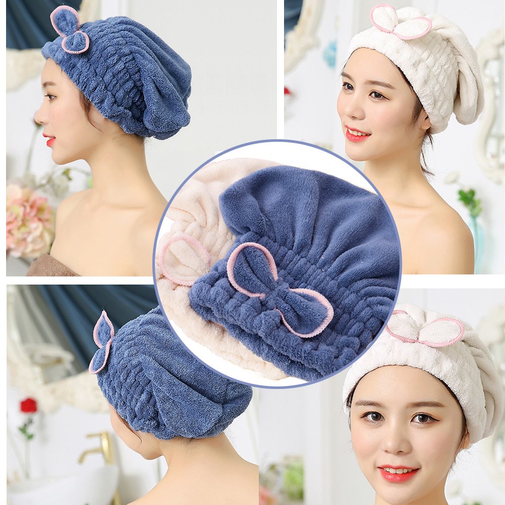 Jseng blue and beige hair turban wraps for women