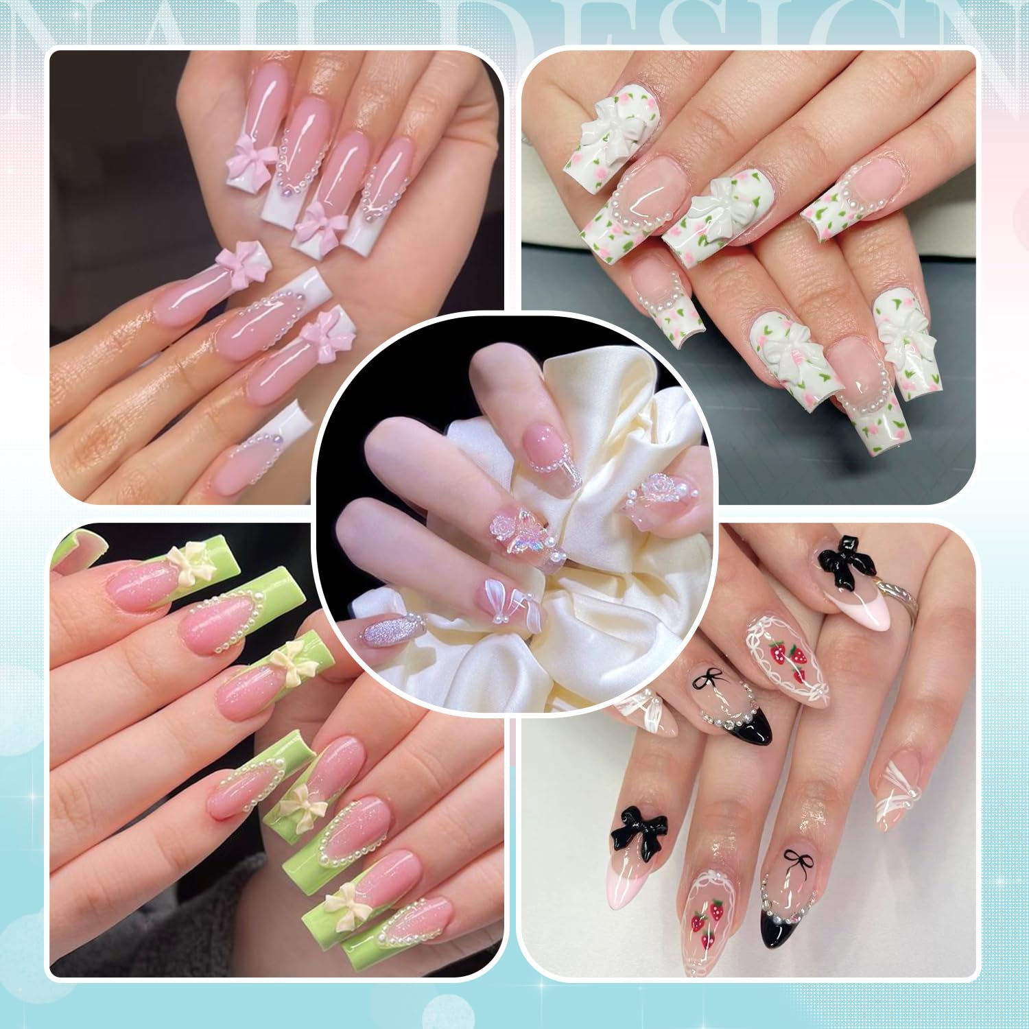 Top view of Belleboost nail art decoration kit.