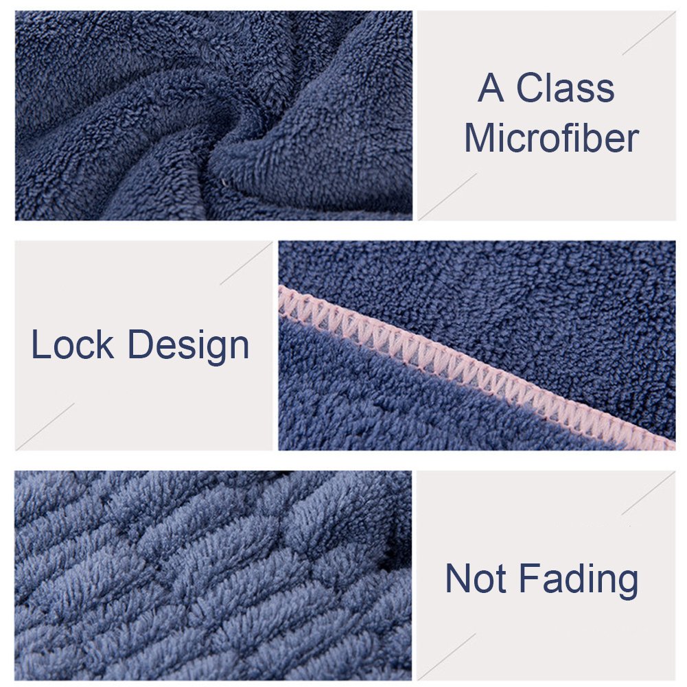 Soft absorbent hair towel wrap for post-shower routine