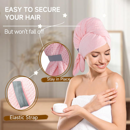 Netcken hair towel and satin bonnet gift set packaging