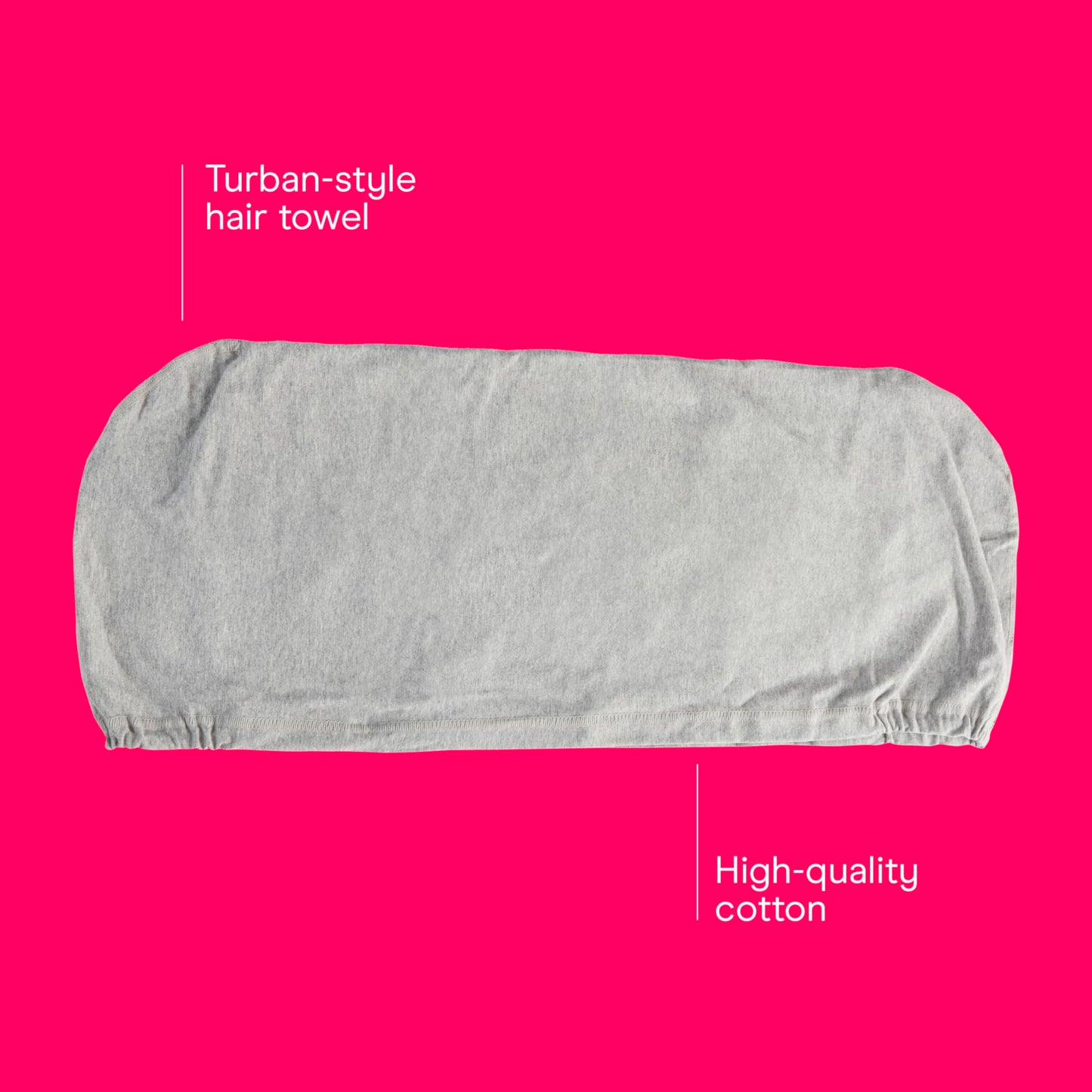 Conair hair turban showing twist and secure loop closure