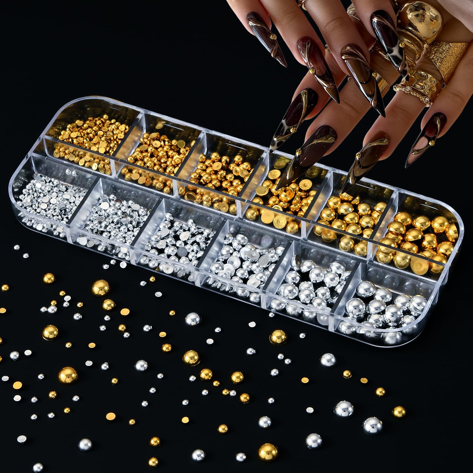 Tools included with OPMADM nail charm and gem set
