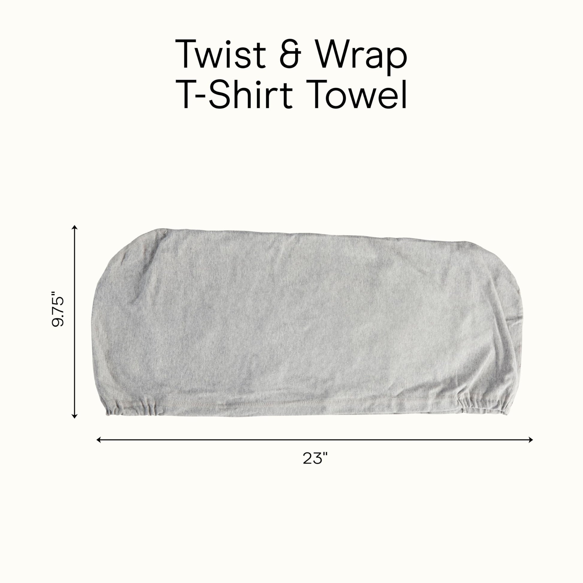 Side profile view of Conair hair towel wrap on long hair