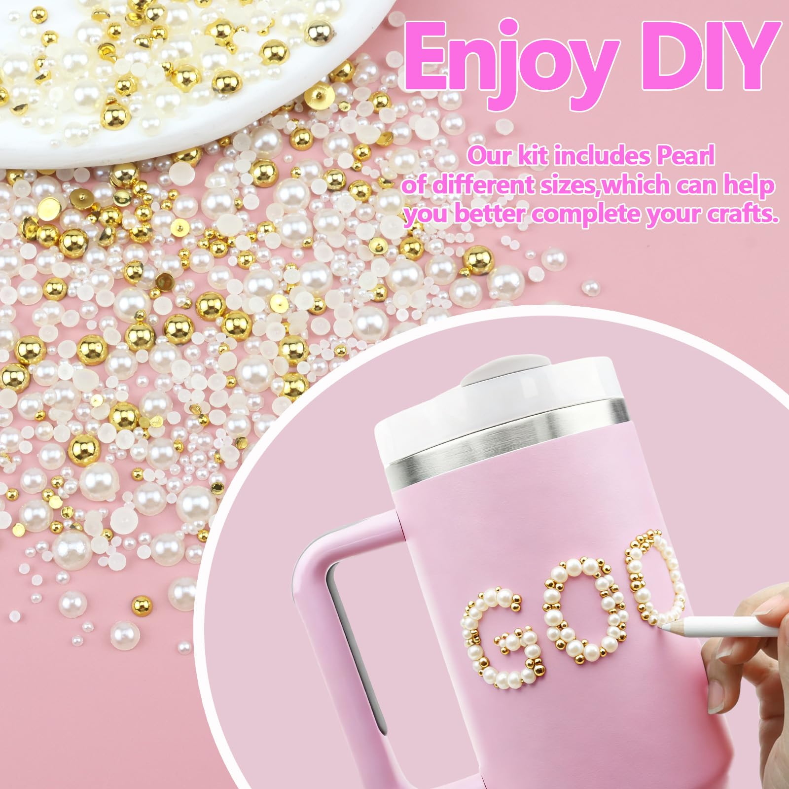 Tools included in the Semata bedazzling kit: tweezers and drill pen.