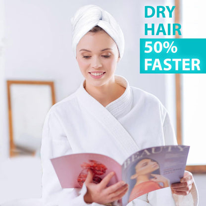Side view of Bondi Home and Spa extra large hair towel