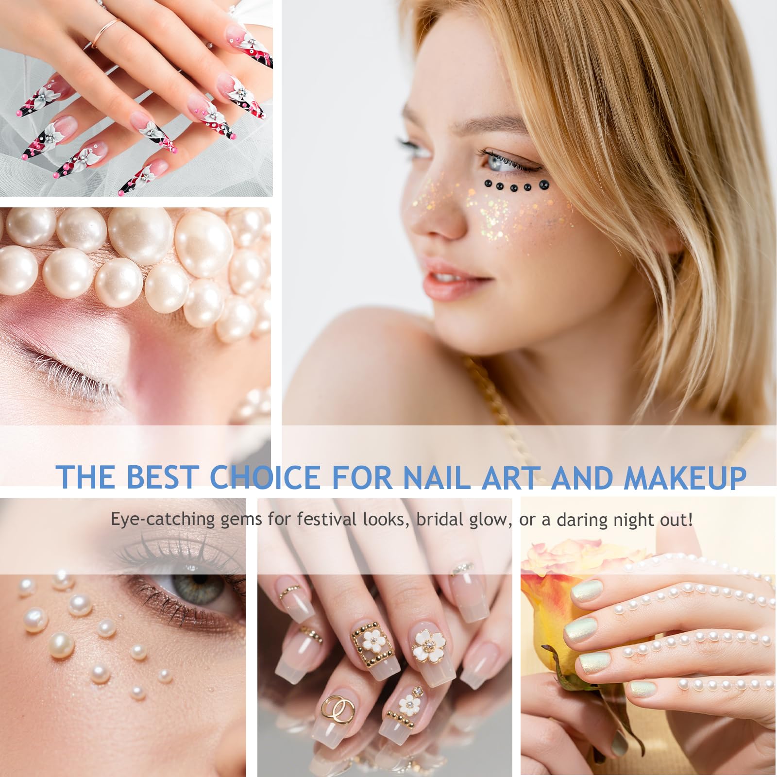 Top view of Bouiexye DIY craft pearl collection