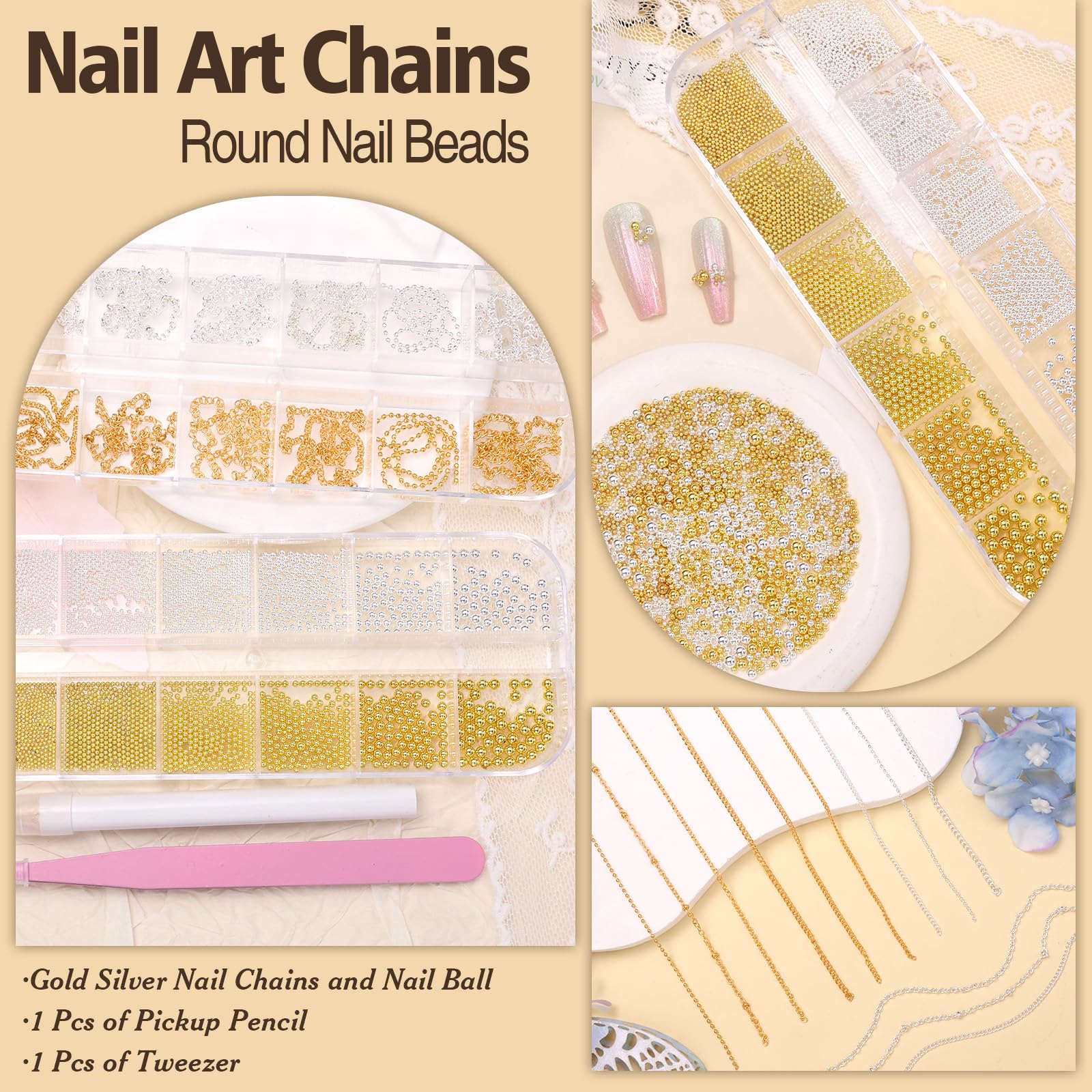 Tatiwoo nail accessories stored in organized two box set