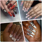 Opmadm nail art flatback pearls organized in multi-compartment storage box