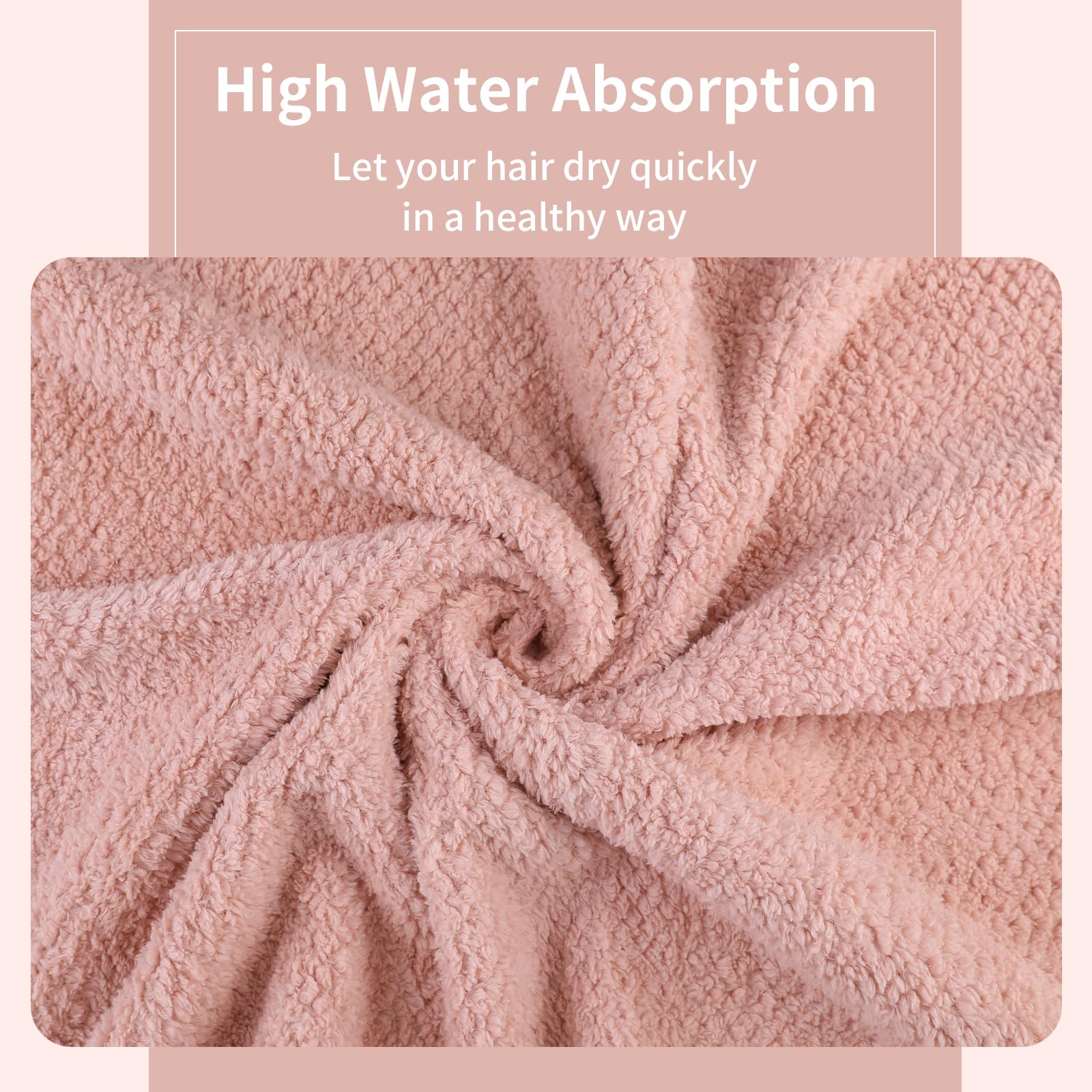 Close up of microfiber fabric texture on Laojbaba hair drying towel