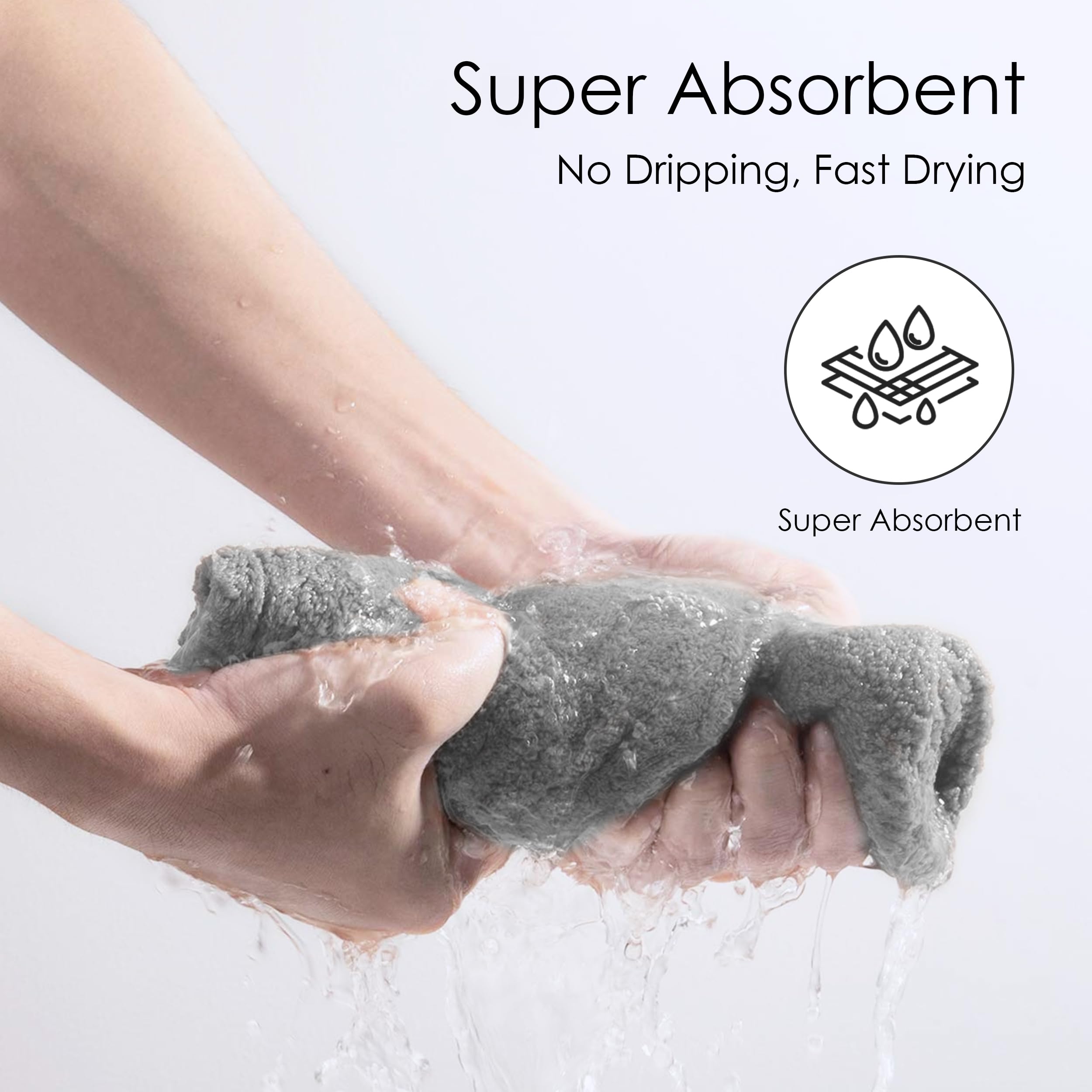 Demonstration of elastic loop hair towel design