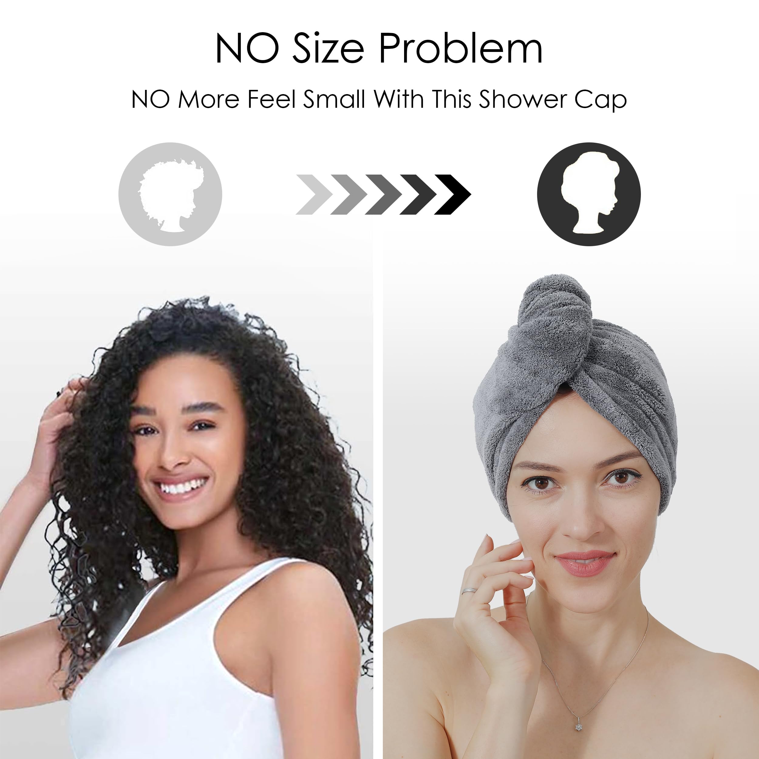Tenstars microfiber hair towel wrap folded for travel