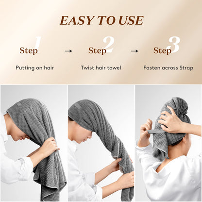 Yfong microfiber hair drying towel in elegant gift packaging