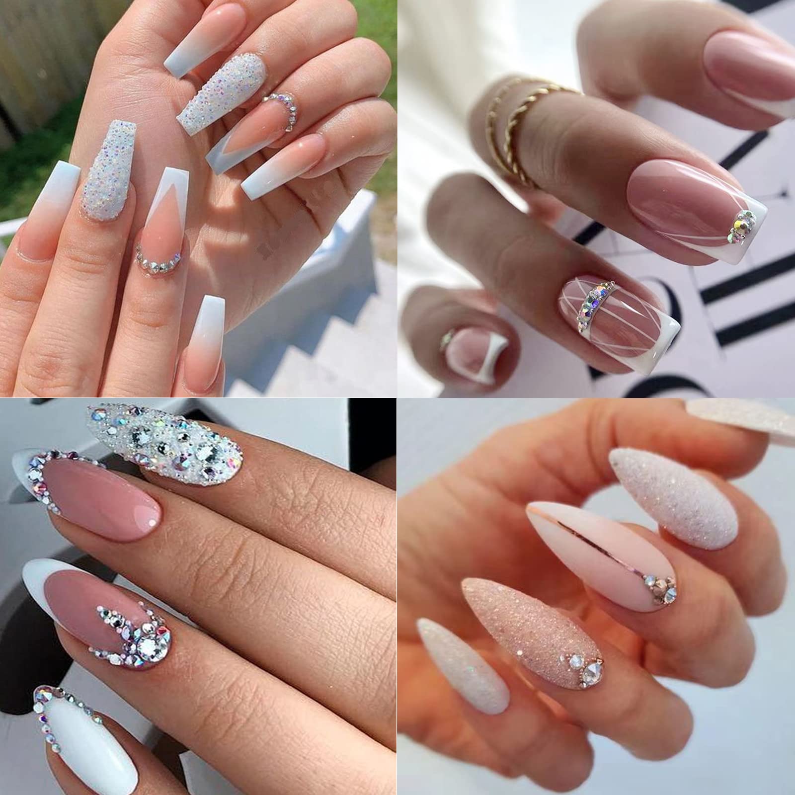 Variety of colorful nail rhinestones in Votacos kit