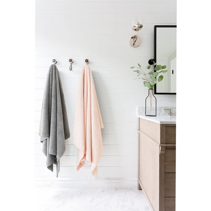 Rolshol hair towel in grey and pink colors