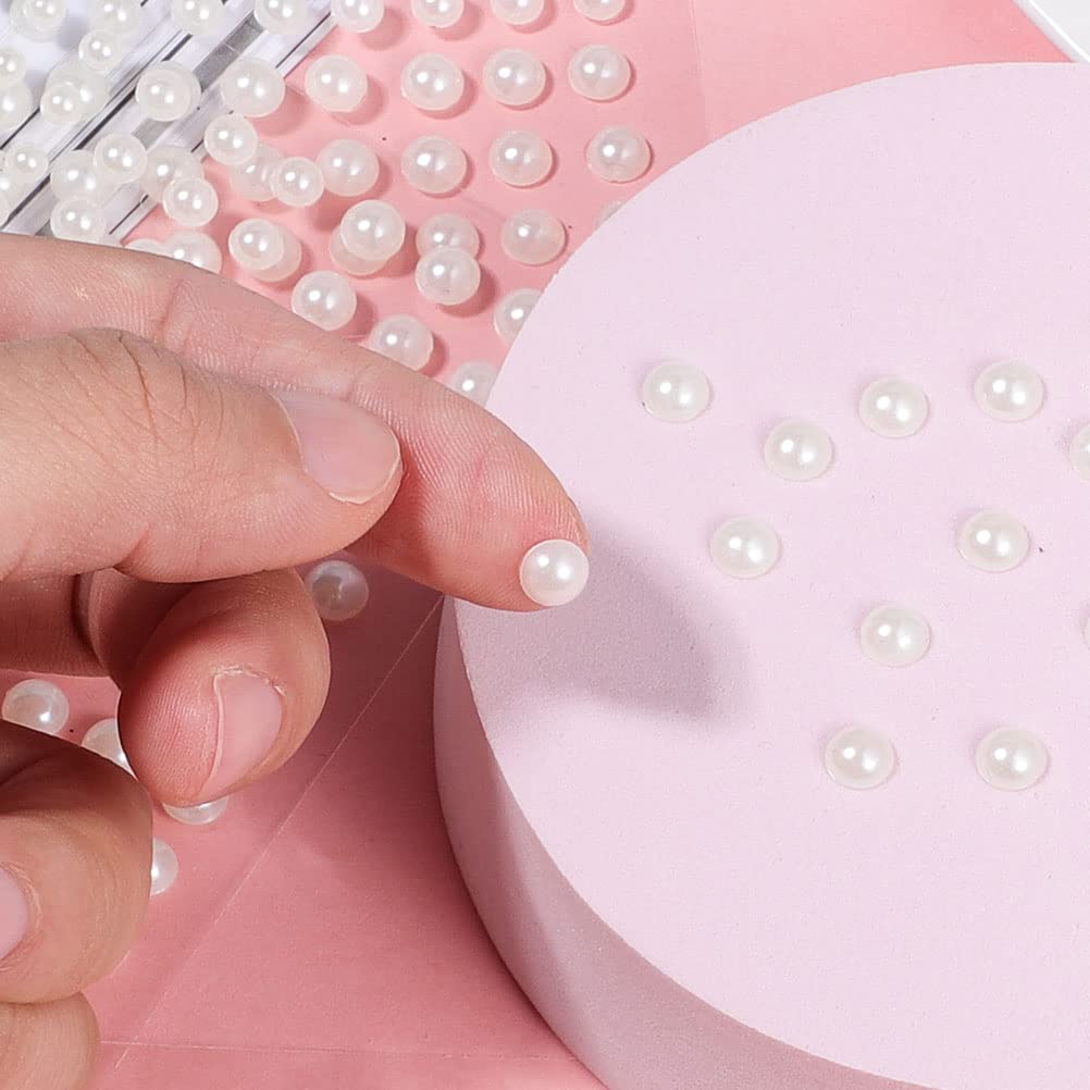 Close up of 1650 pieces pearl stickers for hair and body art