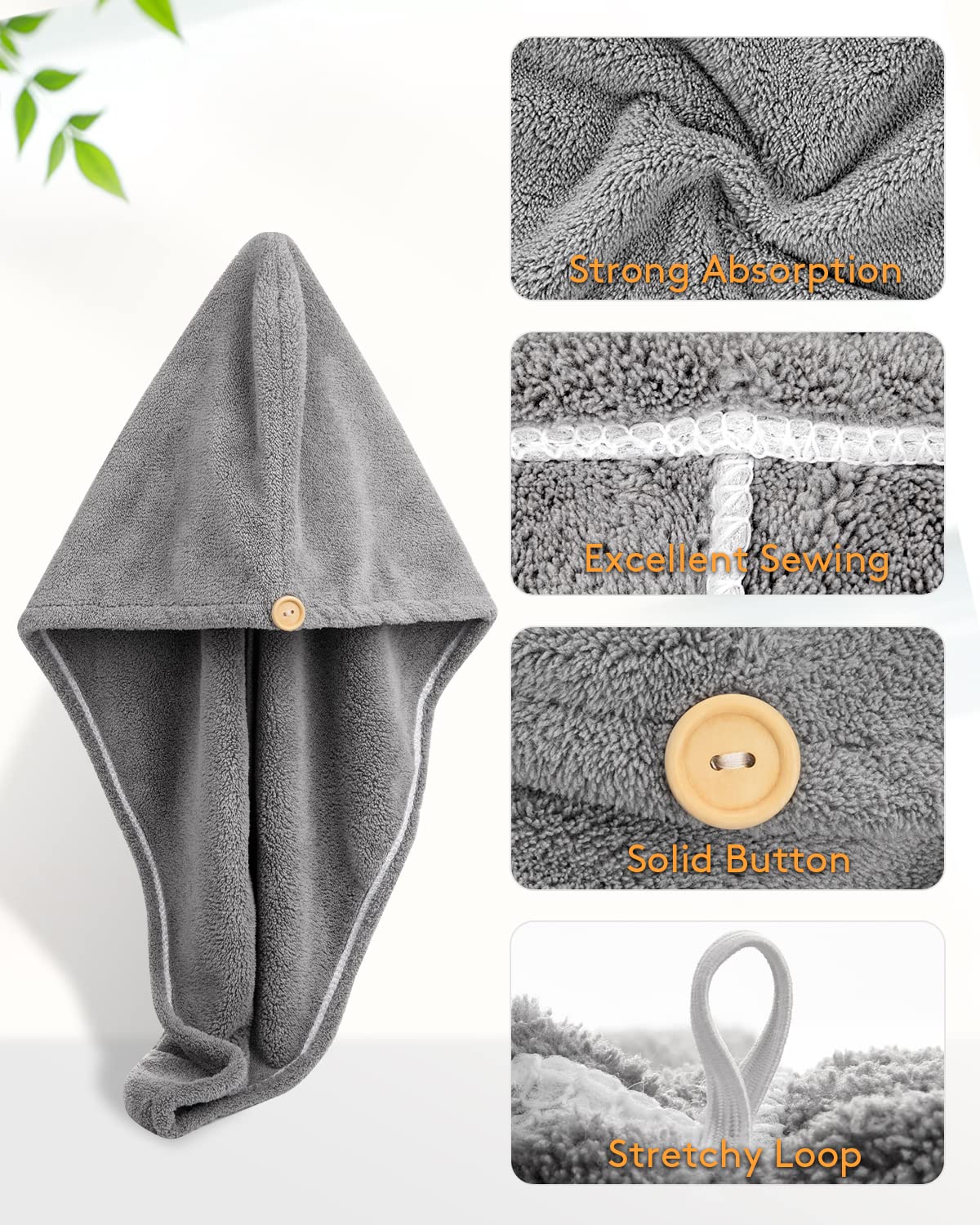 Yfong microfiber towel showing grey brown and camel colors