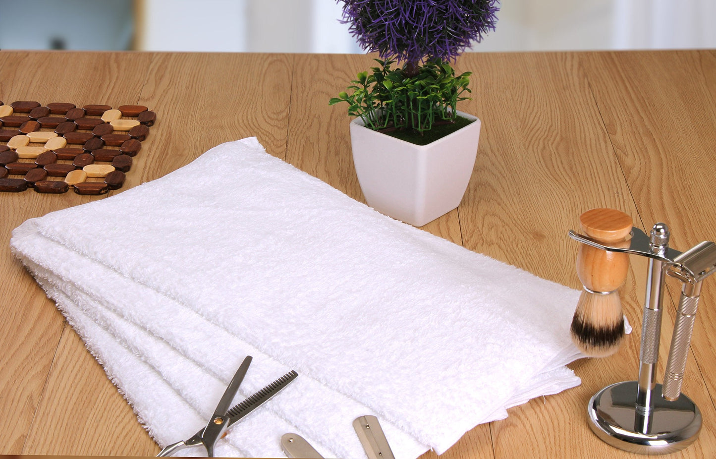 White hand towels for gym and fitness from Utopia