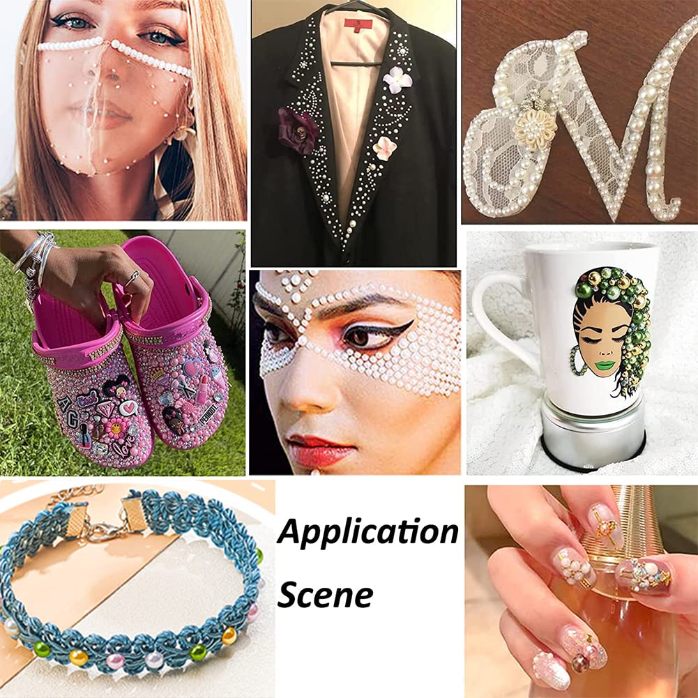 Flatback pearls applied to creative artwork projects