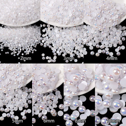 Detailed view of high quality acrylic finish on craft pearls