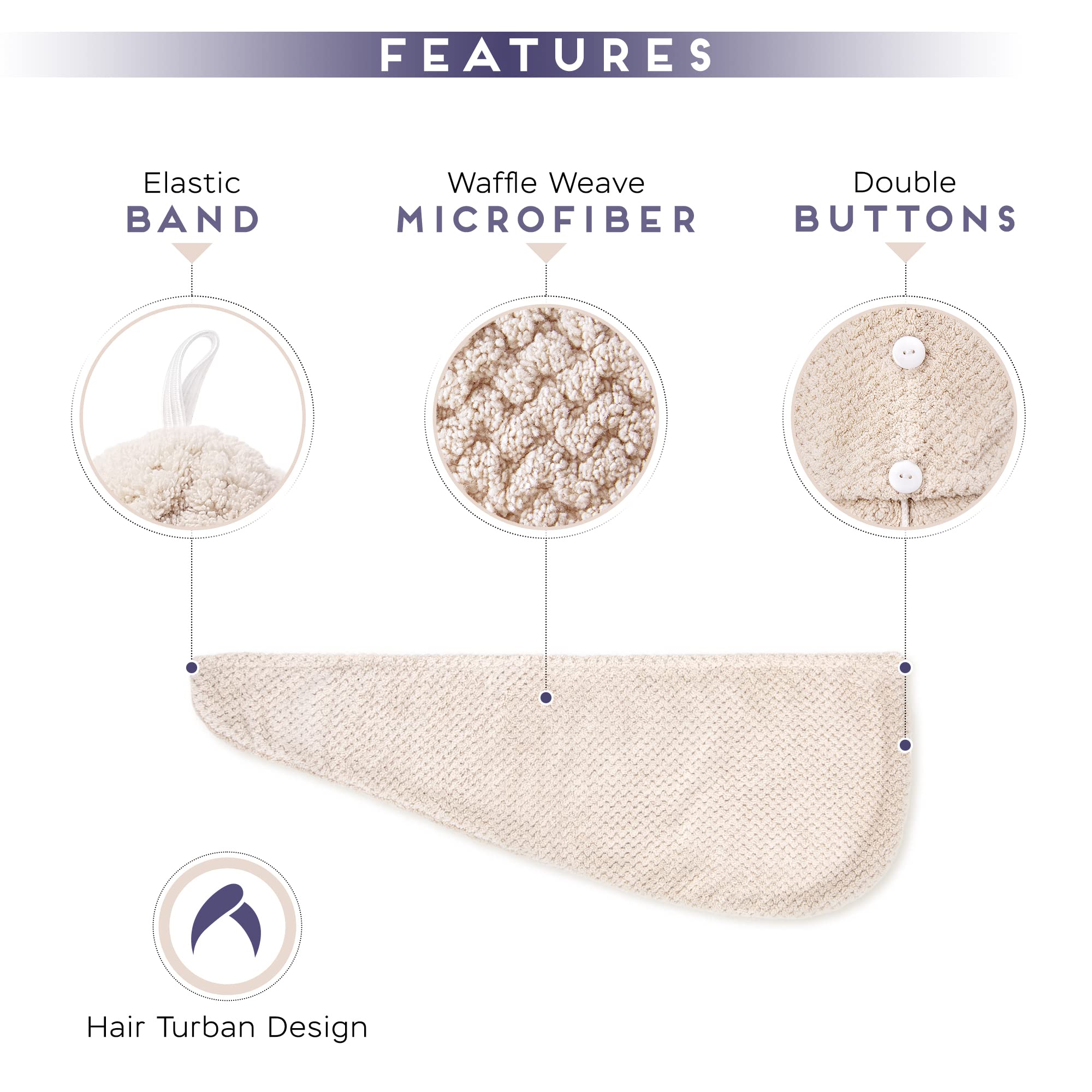 SimpleField microfiber towel wrap on model showing fit