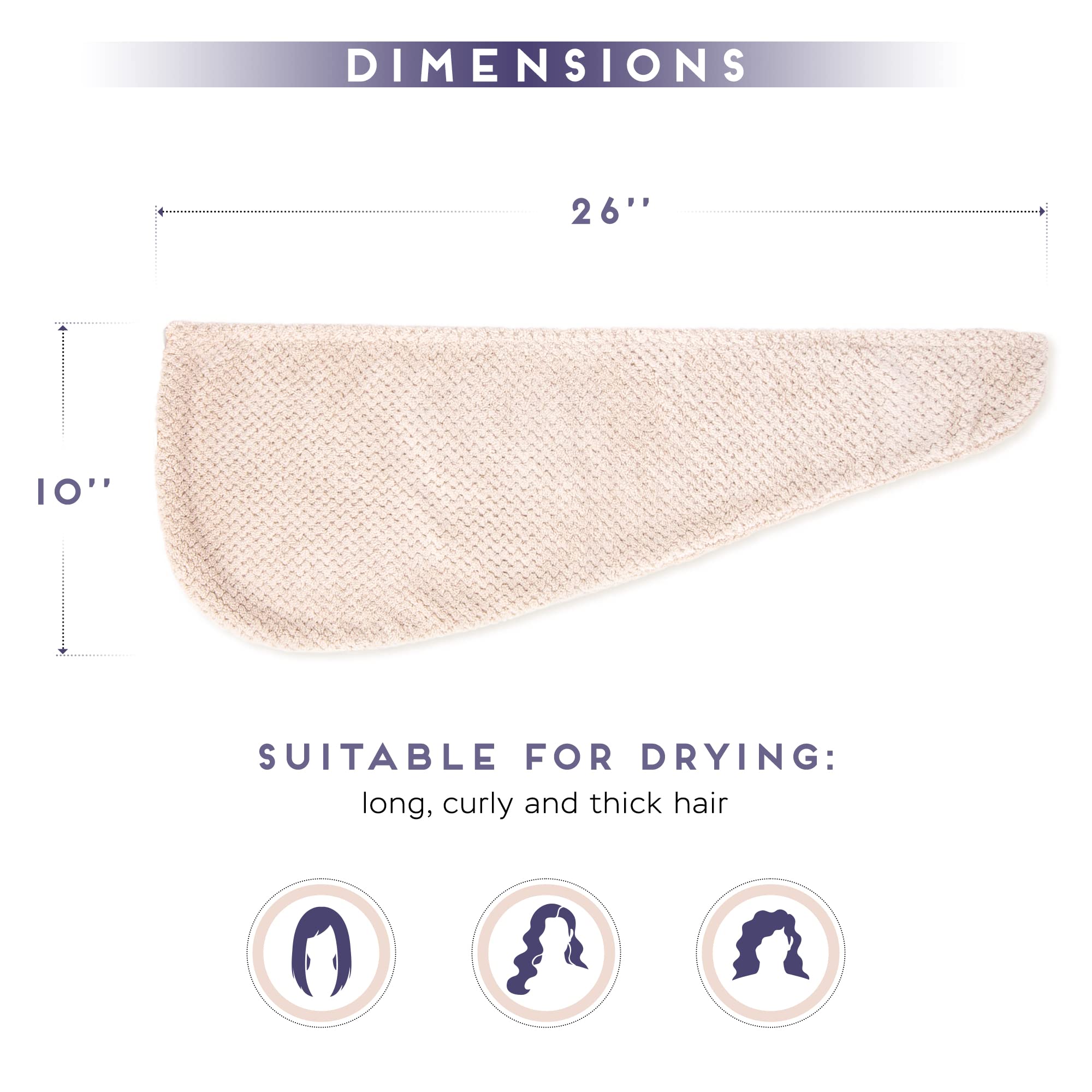 SimpleField hair towel wrap showing material texture